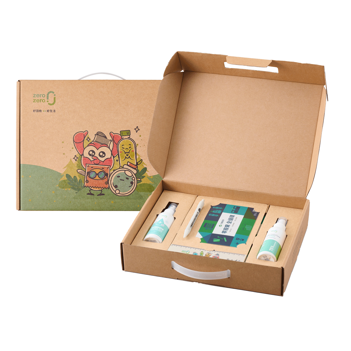 大豐環保再生牛皮禮盒，100% 再生牛皮紙製作，適合企業永續禮贈品包裝。｜Eco-friendly kraft paper gift box made from 100% recycled materials by Da Fon Environmental.